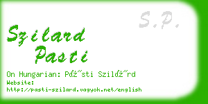 szilard pasti business card